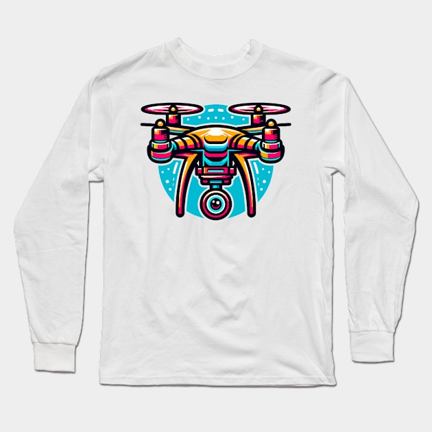 Drone Long Sleeve T-Shirt by Vehicles-Art